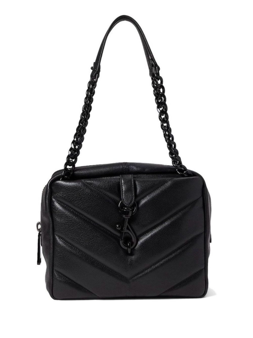 Rebecca Minkoff Edie MAXI Zip Top Leather Shoulder Bag